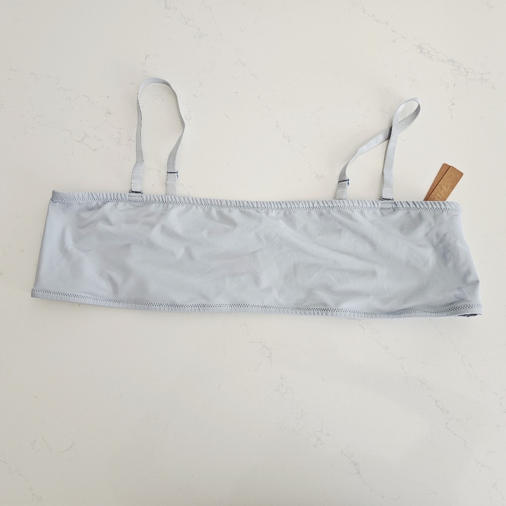 NWT Skims Swim Soft Blue Micro Bandeau Bikini Top 4X